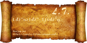 László Titán névjegykártya